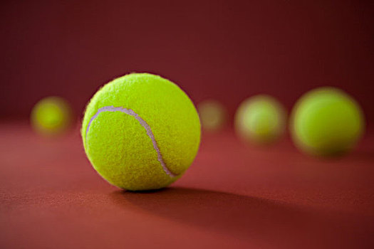 特写,荧光,黄色,网球,栗色,背景