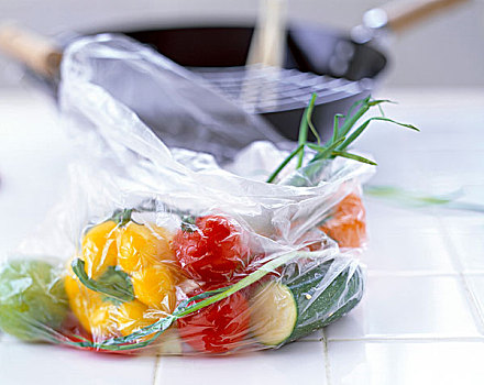 蔬菜,塑料袋
