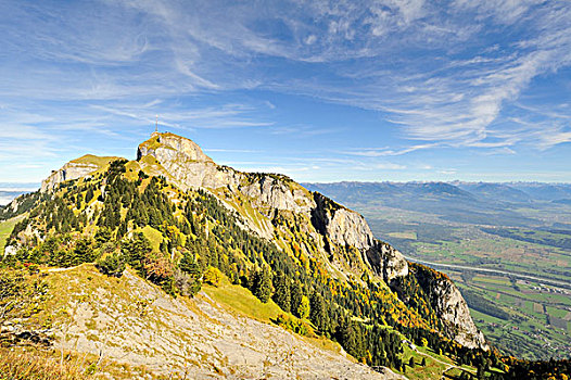 风景,地质,远足,小路,顶峰,山,阿彭策尔,阿尔卑斯山,瑞士,欧洲