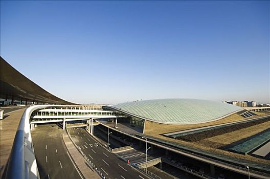 中国,北京,首府,机场,局部,新,航站楼,建筑,二月,2008年,世界