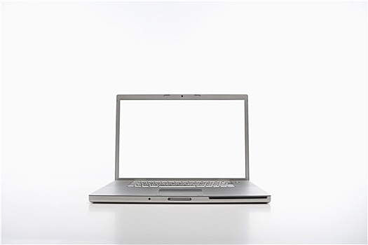 银,笔记本电脑,隔绝,白色背景,背景