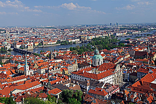 远眺,历史,城镇,中心,布拉格,世界遗产,波希米亚,捷克共和国,欧洲