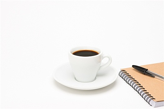 咖啡杯,笔记本