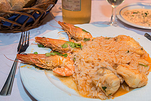 葡萄牙,里斯本,虾,米饭,葡萄牙食品