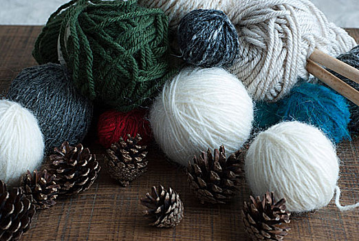 球,毛织品,品种,彩色,木质,织针