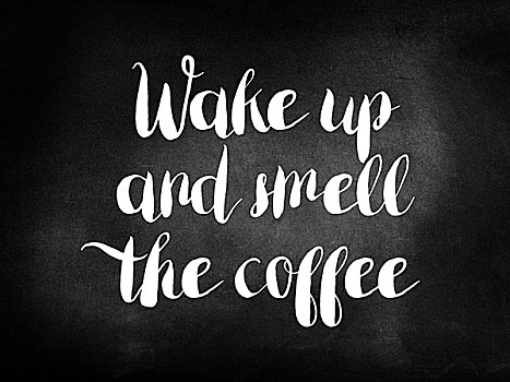 醒,气味,咖啡,书写,黑板
