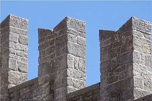 墙壁,特写,中世纪,要塞,圣马力诺