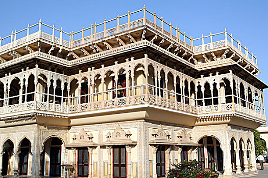 城市宫殿,室内,老,城寨,斋浦尔,拉贾斯坦邦,印度