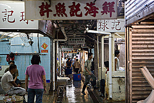 海鲜,市场,香港