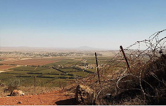刺铁丝网,以色列,叙利亚,边界