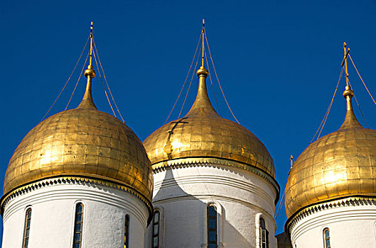 俄罗斯,莫斯科,克里姆林宫,金色,圆顶,圣母升天大教堂,使用,河,操作,信息