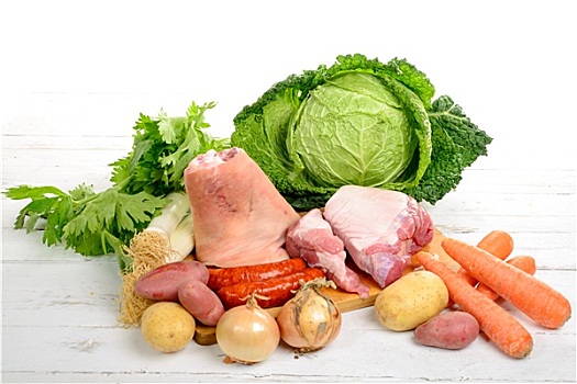 蔬菜,肉,砂锅炖菜