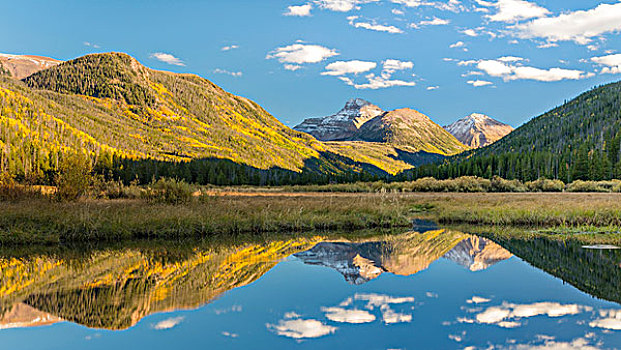 美国,犹他,国家森林,山,河,风景,画廊