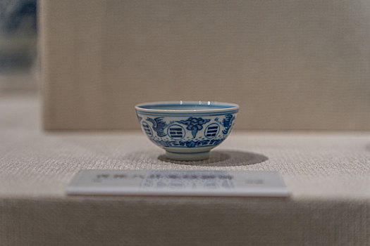 四川德阳博物馆藏清代青花八卦龙纹瓷碗