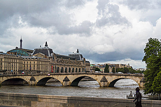从塞纳河看卢浮宫
