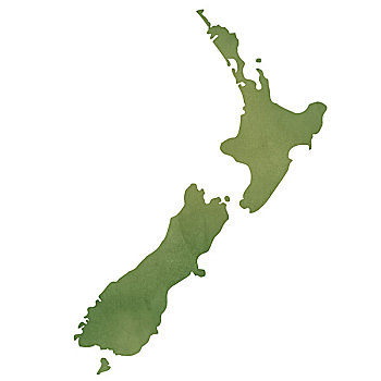 新西兰,地图,绿色,纸