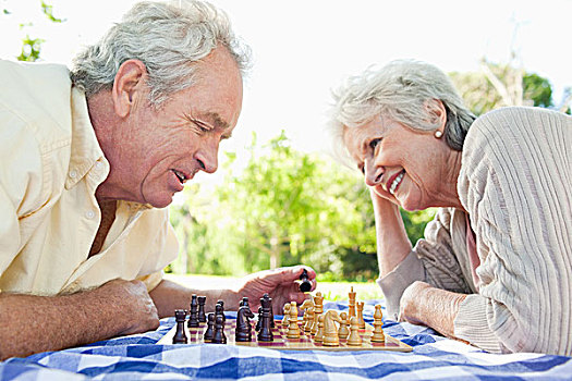 女人,微笑,玩,下棋,朋友