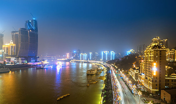 重庆夜景城市风光