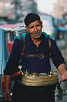 街道,茶,摊贩,科尼亚,土耳其