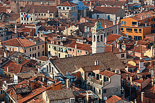 威尼斯,俯视,钟楼,广场,意大利