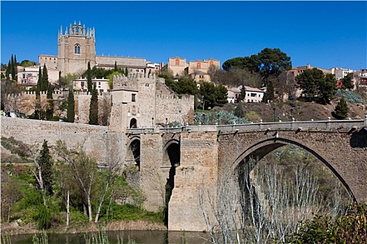 桥,托莱多,卡斯蒂利亚,拉曼查,西班牙