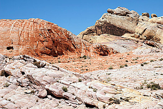 色彩,沙岩构造,火焰谷州立公园,内华达,美国,北美