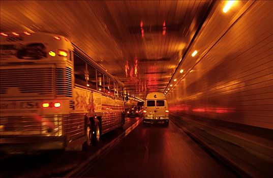 动感,巴士,追赶,隧道,纽约,美国