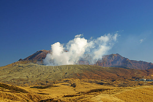 山,火山,熊本,日本