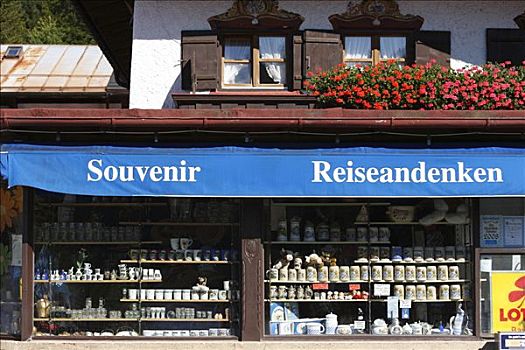 纪念品店,上巴伐利亚,巴伐利亚,德国,欧洲