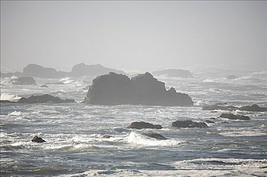 海洋,上方,石头