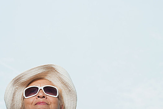 女人,戴着,太阳帽,墨镜