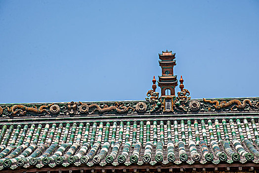 山西省晋中市榆次老城城隍庙造型优美房檐