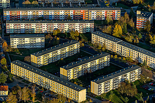 航拍,住宅开发,梅克伦堡前波莫瑞州,德国,欧洲