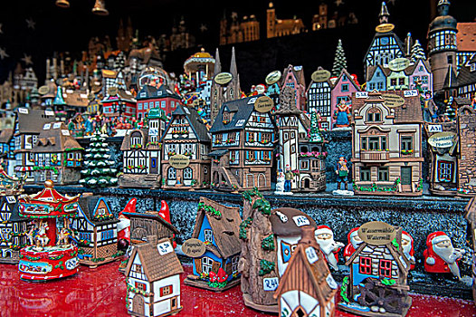 微型,陶瓷,建筑,圣诞市场,科隆,德国