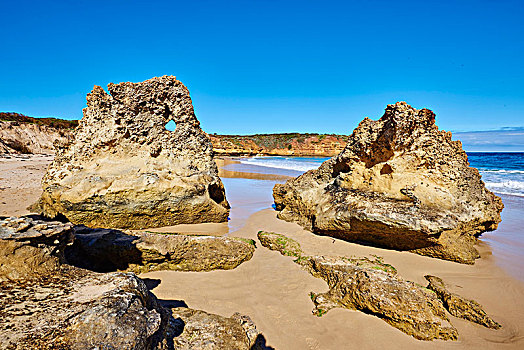 石头,海边,海滩,乡村,海洋,道路,坎贝尔港国家公园,维多利亚,澳大利亚,大洋洲