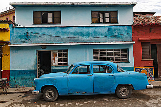 20世纪50年代,古董车,街景,哈瓦那旧城,哈瓦那,古巴
