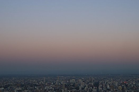 札幌,城镇风光,黄昏