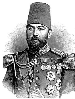 巴夏,土耳其,克里特岛,大马士革,历史,插画,1893年