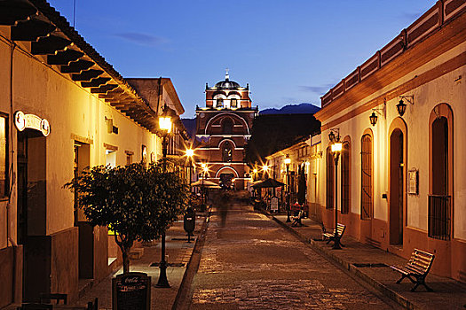 房子,街道,圣克里斯托瓦尔,恰帕斯,墨西哥