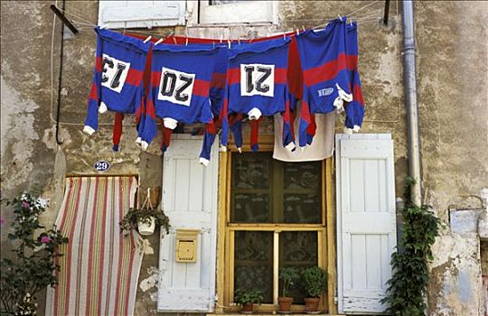 法国,普罗旺斯,上普罗旺斯,橄榄球,衬衫,弄干,室外,建筑外观