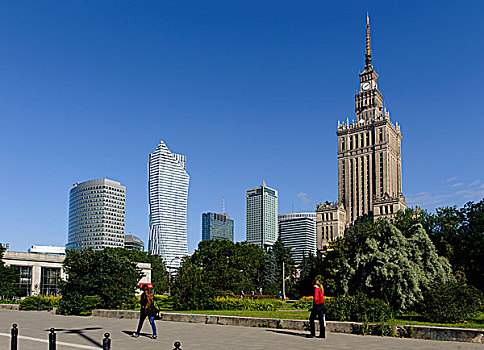 宫殿,文化,科学,华沙,省,波兰,欧洲