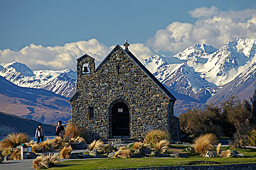 教堂,特卡波湖,南阿尔卑斯山,麦肯齐山区,南岛,新西兰