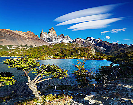 泻湖,卡普里岛,攀升,洛斯格拉希亚雷斯国家公园,巴塔哥尼亚,阿根廷