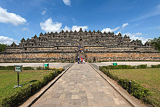 婆罗浮屠,9世纪,佛教寺庙,靠近,日惹,中爪哇,印度尼西亚