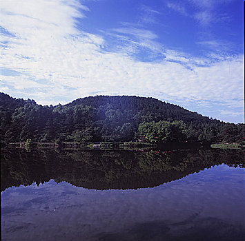 庐山,云海,日出,花,蓝天,湖