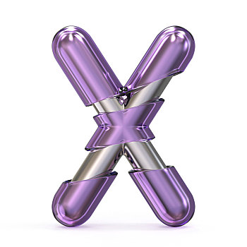 紫色,宝石,金属,核,字体,字母x