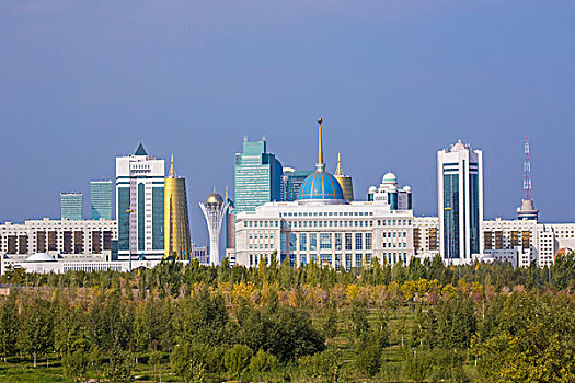 哈萨克斯坦,阿斯塔纳,城市,新,行政,宫殿,金字塔,区域