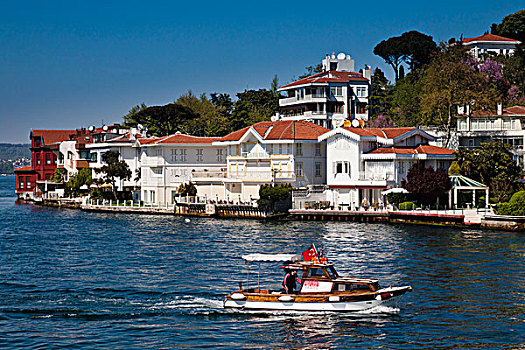 船,社区,博斯普鲁斯海峡,伊斯坦布尔,土耳其