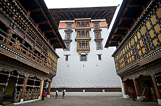 仰视,寺院,不丹