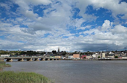 现代,桥,上方,河,手推车,新,韦克斯福德郡,爱尔兰